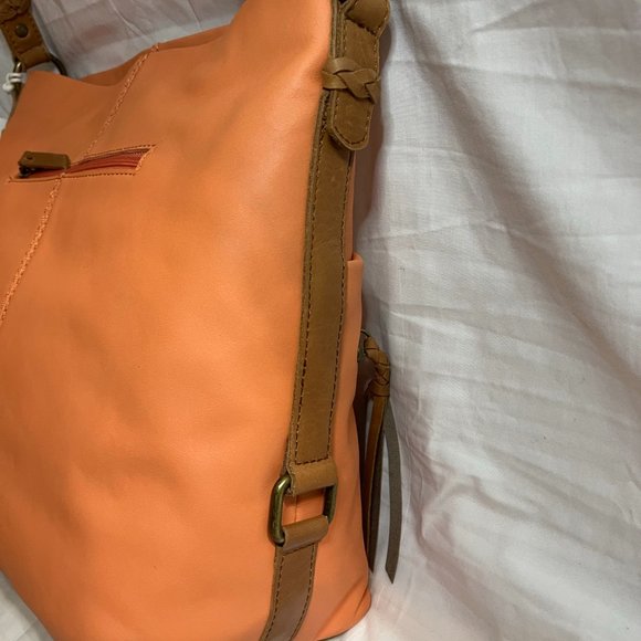 The Sak Bags The Sak Ashland Bag In Guava With Leather Hand Strap